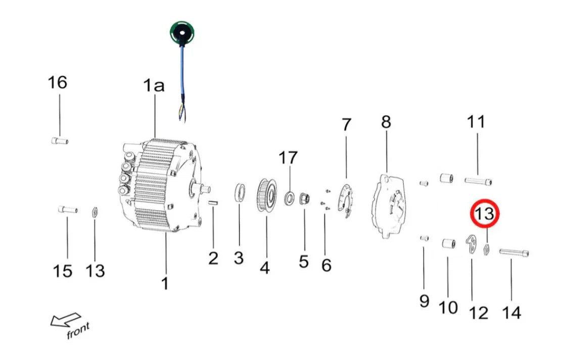 Surron Light Bee - OEM Motor Position Adjuster Fix Plate